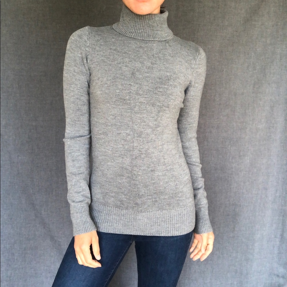 Grey turtle neck sweater